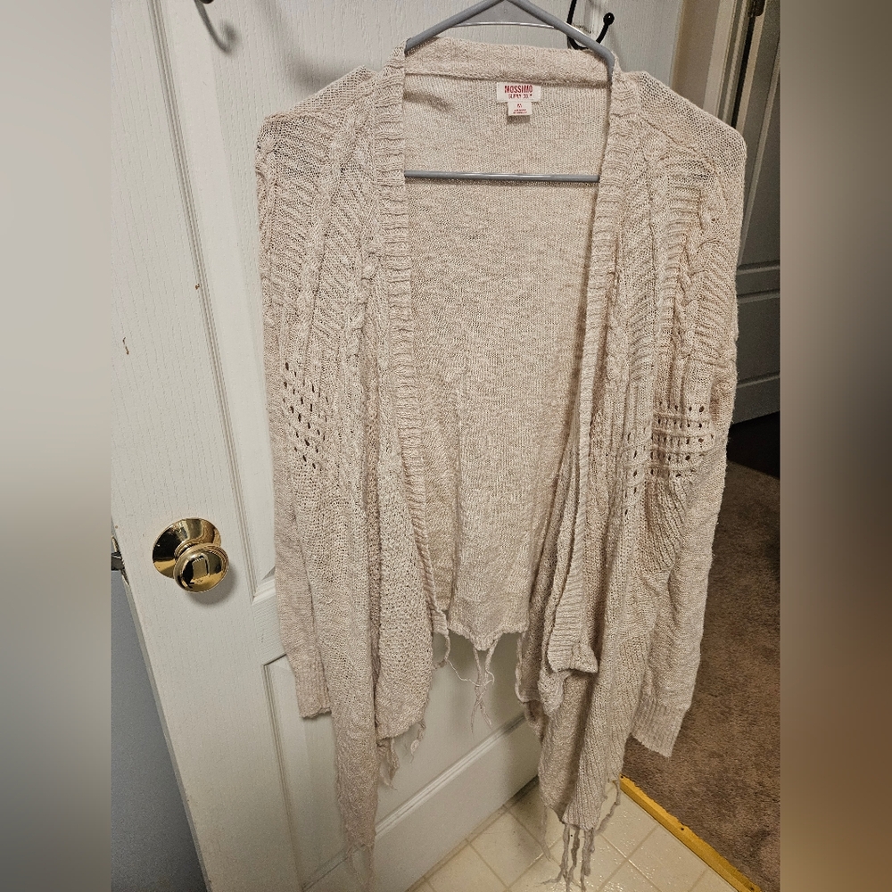 Mossimo Supply Co. Beige Cardigan Sweater